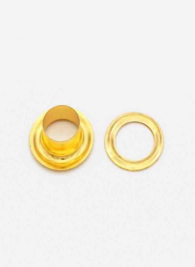 Nimida™ Metal Eyelets/Grommets/Rivets with Washers for Leather Craft Scrapbooking DIY Crafts Bags Tarpaulin - Golden Colour | Outer Dia 13mm (1/2 inch) Inner Dia 8 mm | Pack of 50 - Image 3